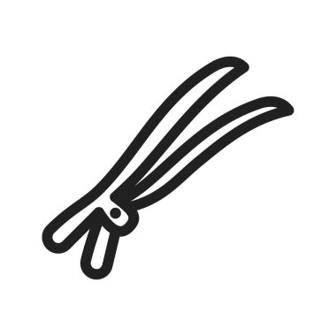 Saç, tokalar, kadın ikon vektör görüntüsü. Makyaj ve aksesuarlar için de kullanılabilir. Web uygulamaları, mobil uygulamalar ve yazdırma ortamları için elverişli.