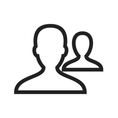 Çalışanlar, ofis, takım ikonu vektör görüntüsü. İşletme yönetimi için de kullanılabilir. Web uygulamalarında, mobil uygulamalarda ve yazdırma ortamlarında kullanılabilir.