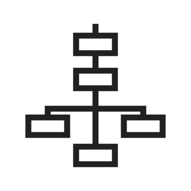 Çizelge, akış şeması, yapı ikonu vektör görüntüsü. İş yönetimi için de kullanılabilir. Mobil uygulamalar, web uygulamaları ve yazdırma ortamları için elverişli.