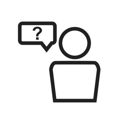 Soru, işaret, soru simgesi vektör görüntüsü. İşletme yönetimi için de kullanılabilir. Web uygulamaları, mobil uygulamalar ve yazdırma ortamları için elverişli.