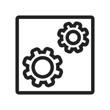 Ayarlar, uygulama, kontrol simgesi vektör resmi. Maddi tasarım için de kullanılabilir. Web uygulamalarında, mobil uygulamalarda ve yazdırma ortamlarında kullanılabilir