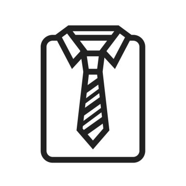 Gömlek, kravat, ofis ikonu vektör görüntüsü. Ofis için de kullanılabilir. Web uygulamalarında, mobil uygulamalarda ve yazdırma ortamlarında kullanılabilir.