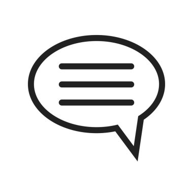 Sohbet, SMS, baloncuk ikonu vektör görüntüsü. Ofis için de kullanılabilir. Web uygulamalarında, mobil uygulamalarda ve yazdırma ortamlarında kullanılabilir.