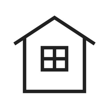 Peyzaj, çiftlik evi, yeşil ikon vektör görüntüsü. Ekoloji için de kullanılabilir. Mobil uygulamalar, web uygulamaları ve yazdırma ortamları için elverişli.