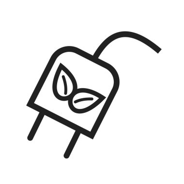 Fiş, kablo, elektrik ikonu vektör görüntüsü. Ekoloji için de kullanılabilir. Mobil uygulamalar, web uygulamaları ve yazdırma ortamları için elverişli.