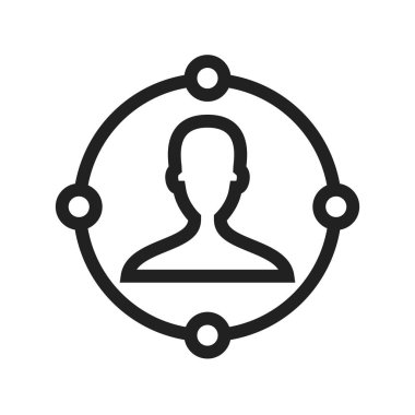 Sosyal, medya, kampanya ikonu vektör görüntüsü. Seo ve geliştirme hizmetleri için de kullanılabilir. Web uygulamalarında, mobil uygulamalarda ve yazdırma ortamlarında kullanılabilir.