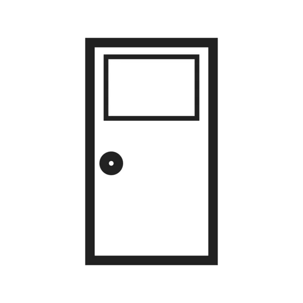 Dveře Dům Vektorový Obraz Vstupní Ikony Lze Použít Pro Stavbu — Stockový vektor