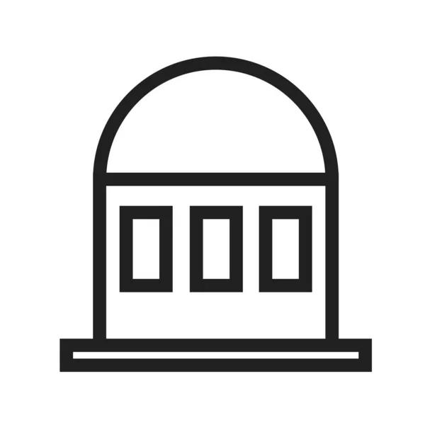 Botschaft Stadt Passsymbolbild Kann Auch Für Gebäude Und Sehenswürdigkeiten Verwendet — Stockvektor