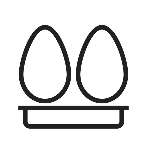 Яйця Білі Курячі Значки Векторне Зображення Можна Також Використовувати Набору — стоковий вектор
