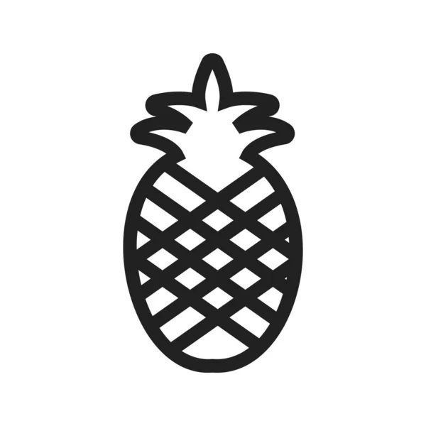 Ananas Groen Kleur Pictogram Vector Afbeelding Kan Ook Worden Gebruikt — Stockvector