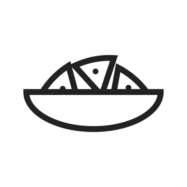 Nachos Chips Käse Icon Vektor Image Kann Auch Für Lebensmittelsymbole — Stockvektor