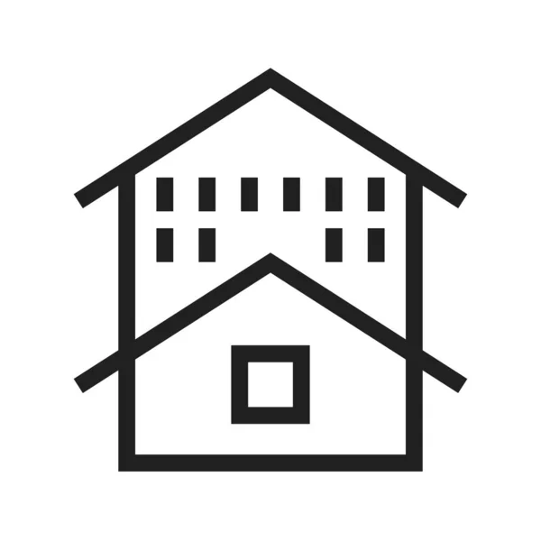 Haus Zimmer Haus Icon Vektor Image Kann Auch Für Den — Stockvektor