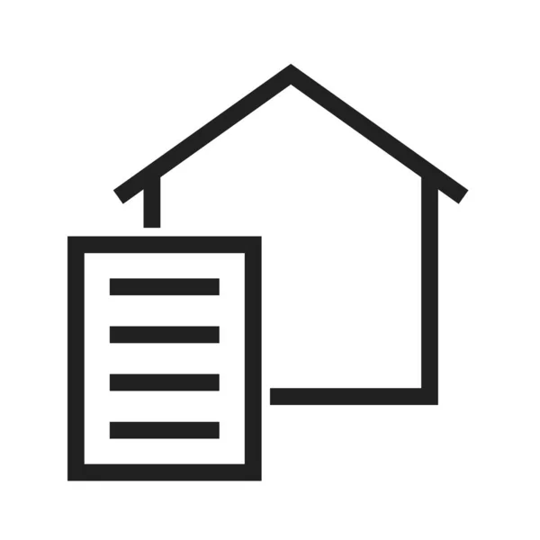 Papierkram Papier Signatursymbol Vektor Bild Kann Auch Für Den Wohnungsbau — Stockvektor