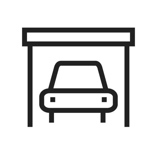 Garage Parking Deur Pictogram Vector Beeld Kan Ook Worden Gebruikt — Stockvector