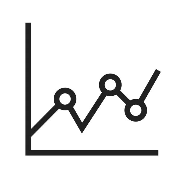 Grafikon Diagram Üzleti Ikon Vektor Kép Vállalatirányításra Használható Alkalmas Webes — Stock Vector