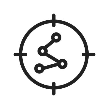 Hedef, pazarlama, pazar ikonu vektör görüntüsü. Pazarlama için de kullanılabilir. Web uygulamalarında, mobil uygulamalarda ve yazdırma ortamlarında kullanılabilir.