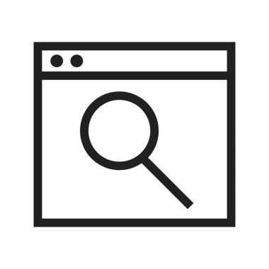 Tarayıcı, iş simgesi vektör görüntüsü bul. Pazarlama için de kullanılabilir. Web uygulamaları, mobil uygulamalar ve yazdırma ortamları için elverişli.