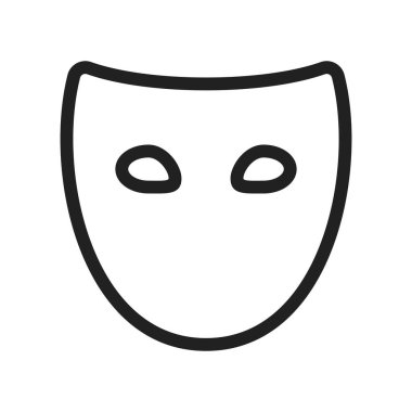 Maske, güvenlik, koruma simgesi vektör görüntüsü. Güvenlik için de kullanılabilir. Mobil uygulamalar, web uygulamaları ve yazdırma ortamları için elverişli.