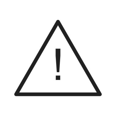 Uyarı, işaret, uyarı simgesi vektör görüntüsü. Güvenlik için de kullanılabilir. Mobil uygulamalar, web uygulamaları ve yazdırma ortamları için elverişli.