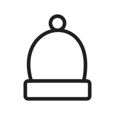 Sıcak, başlık, kafa ikonu vektör görüntüsü. Kış için de kullanılabilir. Web uygulamalarında, mobil uygulamalarda ve yazdırma ortamlarında kullanılabilir.