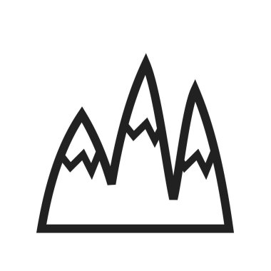 Dağ, kar, kış ikonu vektör görüntüsü. Kış için de kullanılabilir. Mobil uygulamalar, web uygulamaları ve yazdırma ortamları için elverişli.