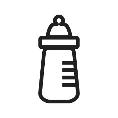 Besleyici, şişe, bebek ikon vektör görüntüsü. Bebek için de kullanılabilir. Mobil uygulamalar, web uygulamaları ve yazdırma ortamları için elverişli.