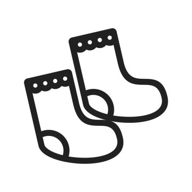 Çocuk, çoraplar, bebek ikonu vektör görüntüsü. Bebek için de kullanılabilir. Mobil uygulamalar, web uygulamaları ve yazdırma ortamları için elverişli.