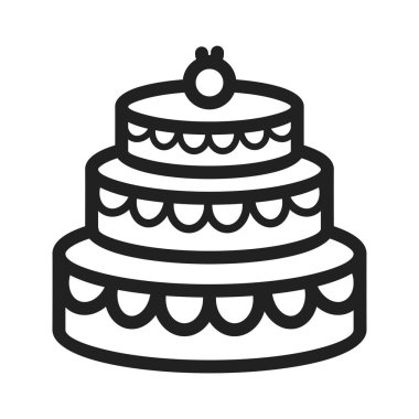 Kek, tatlı, tatlı ikon vektör görüntüsü. Fırın için de kullanılabilir. Web uygulamalarında, mobil uygulamalarda ve yazdırma ortamlarında kullanılabilir.