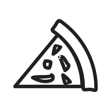 Pizza, fast food ikon vektör görüntüsü. Fırın için de kullanılabilir. Web uygulamalarında, mobil uygulamalarda ve yazdırma ortamlarında kullanılabilir