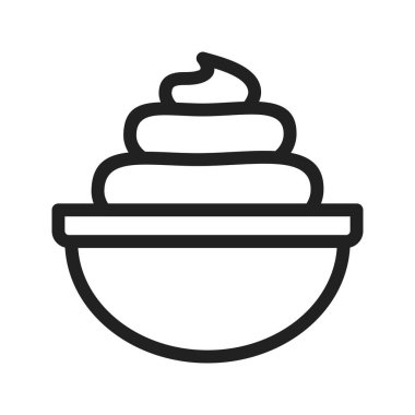 Krema, çırpılmış, fırın ikonu vektör görüntüsü. Fırın için de kullanılabilir. Mobil uygulamalar, web uygulamaları ve yazdırma ortamları için elverişli.