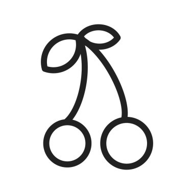 Kiraz, kiraz, tatlı ikon vektör görüntüsü. Fırın için de kullanılabilir. Web uygulamalarında, mobil uygulamalarda ve yazdırma ortamlarında kullanılabilir