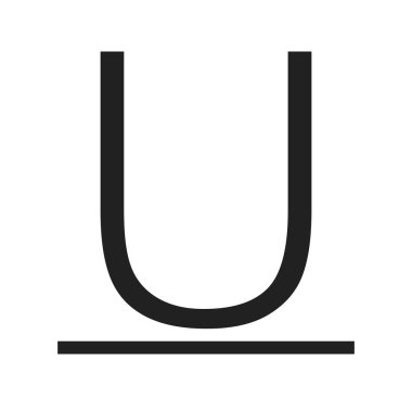 Altı çizili, çizgi simgesi vektör görüntüsü. Metin düzenleme için de kullanılabilir. Web uygulamalarında, mobil uygulamalarda ve yazdırma ortamlarında kullanılabilir.