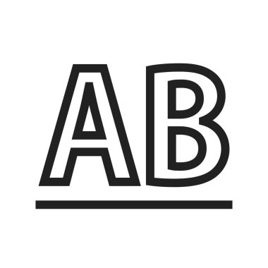 Vurgulama, kalın, işaret simgesi vektör görüntüsü. Metin düzenleme için de kullanılabilir. Mobil uygulamalar, web uygulamaları ve yazdırma ortamları için elverişli.