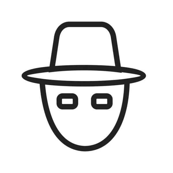 Masker Overval Hacker Regen Bescherming Pictogram Vector Afbeelding Kan Ook — Stockvector