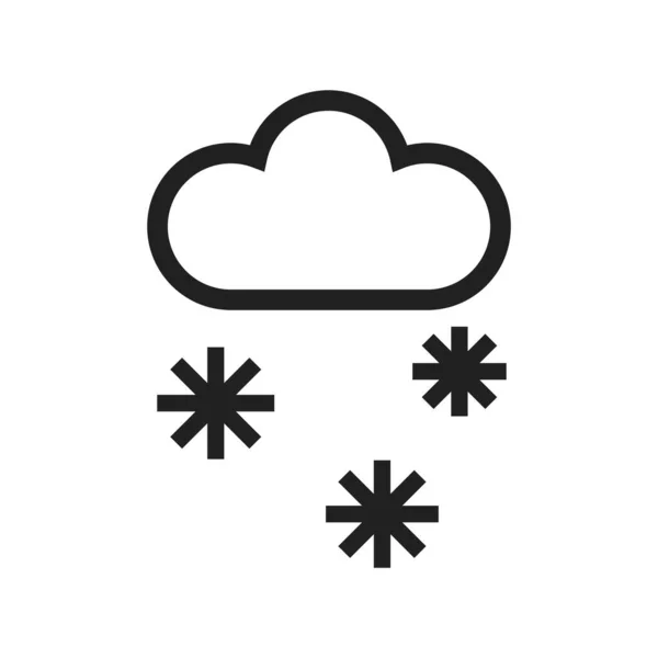 Kar Bulutlar Kar Ikonu Vektör Görüntüsü Kış Için Kullanılabilir Web — Stok Vektör