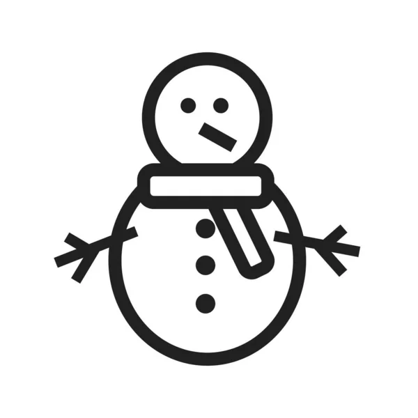 Schneemann Weihnachten Rotes Symbolvektorbild Kann Auch Winter Verwendet Werden Geeignet — Stockvektor