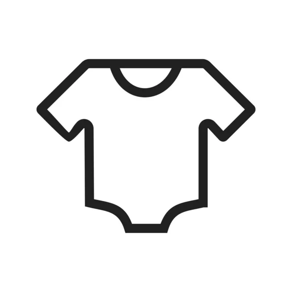 Bebek Gömlek Kıyafet Ikonu Vektör Görüntüsü Bebek Için Kullanılabilir Web — Stok Vektör
