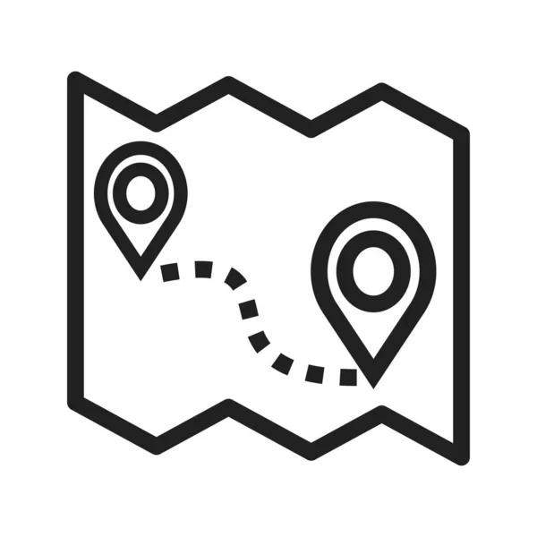 Mapa Roteiro Ícone Rota Imagem Vetor Também Pode Ser Usado — Vetor de Stock