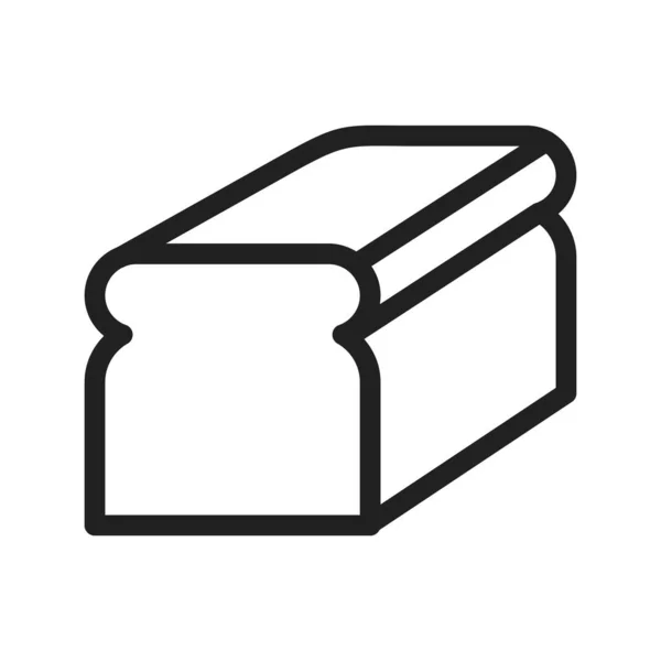 Kenyér Sütemény Szeletelt Ikon Vektor Kép Sütőipari Célra Használható Alkalmas — Stock Vector