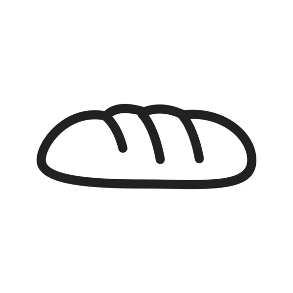 Хлеб Буханка Ролики Иконка Векторного Изображения Использоваться Хлебопекарни Подходит Использования — стоковый вектор