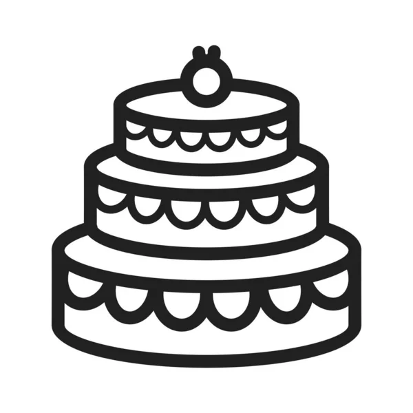 Cake Dessert Sweet Icon Vector Image Can Also Used Bakery — Stock Vector