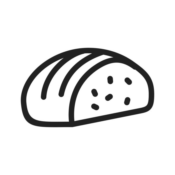 Bread, loaf, sliced icon vector image. Can also be used for bakery. Suitable for use on web apps, mobile apps and print media.