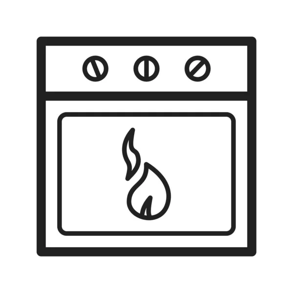 Backofen Backofen Herd Icon Vektorbild Kann Auch Zum Backen Verwendet — Stockvektor