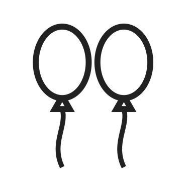 Balonlar, balonlar, kutlama ikonu vektör görüntüsü. Açık hava eğlencesi için de kullanılabilir. Web uygulamalarında, mobil uygulamalarda ve yazdırma ortamlarında kullanılabilir.