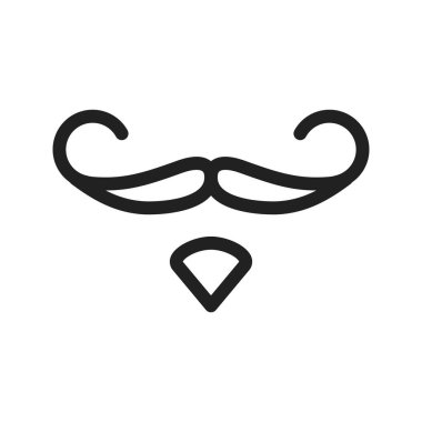 Hipster, bıyık, insan ikonu vektör görüntüsü. Hipster için de kullanılabilir. Web uygulamalarında, mobil uygulamalarda ve yazdırma ortamlarında kullanılabilir.