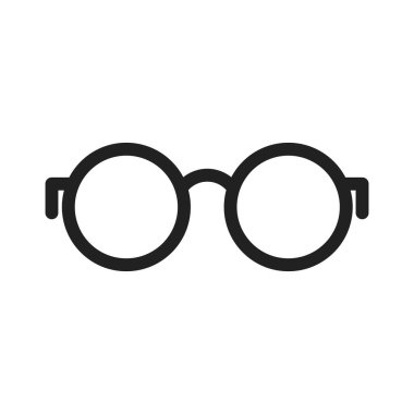 Gözlükler, gözler, çerçeve ikonu vektör görüntüsü. Hippi için de kullanılabilir. Mobil uygulamalar, web uygulamaları ve yazdırma ortamları için elverişli.