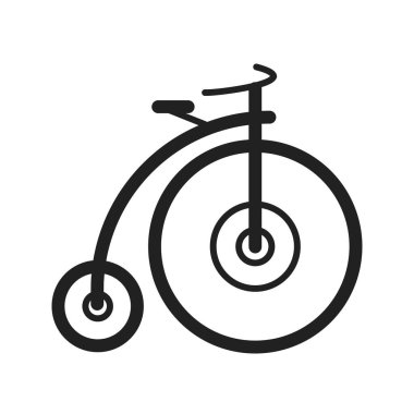 Bisiklet, bisiklet, spor ikonu vektör görüntüsü. Hipster için de kullanılabilir. Web uygulamalarında, mobil uygulamalarda ve yazdırma ortamlarında kullanılabilir.