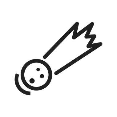 Kuyruklu yıldız, asteroid, alev topu ikonu vektör görüntüsü. Astronomi için de kullanılabilir. Web uygulamalarında, mobil uygulamalarda ve yazdırma ortamlarında kullanılabilir.