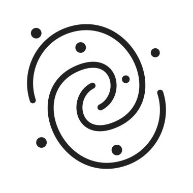 Galaksi, uzay, evren ikon vektör görüntüsü. Astronomi için de kullanılabilir. Web uygulamalarında, mobil uygulamalarda ve yazdırma ortamlarında kullanılabilir.