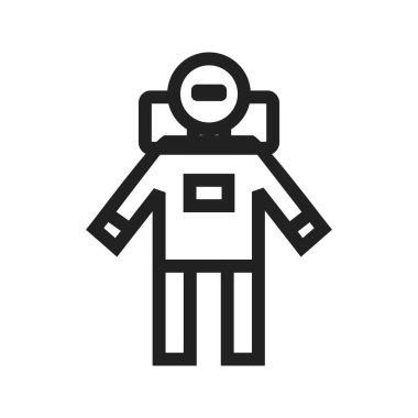 Uzay, astronot, uzay ikonu vektör görüntüsü. Astronomi için de kullanılabilir. Web uygulamalarında, mobil uygulamalarda ve yazdırma ortamlarında kullanılabilir.